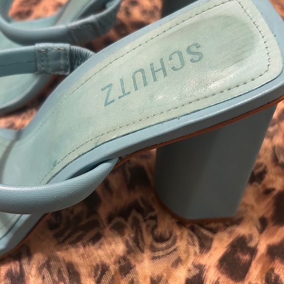 SCHUTZ Blue Heels Minimalist Design - Picture 3 of 4